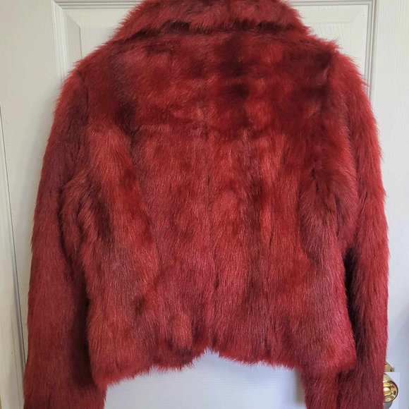 Radley Faux Fur Jacket with Snake Print Lining - Size SMALL - Picture 2 of 6